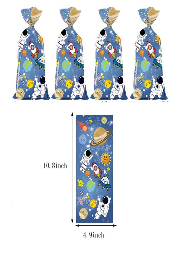 CSTYWC 50PCS Outer Space Cellophane Treat Bags Galaxy Themed Party Favors Bags for Baby Shower, Birthday Party Decorations - Image 3